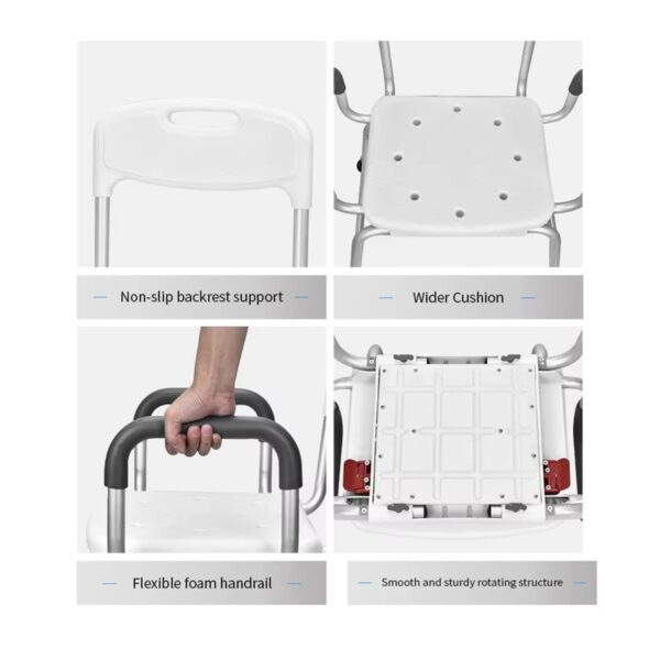 360 Rotation Shower Chair - Image 3