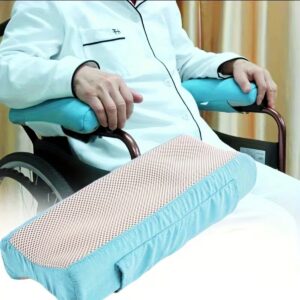 Breathable Wheelchair Armrest & Leg Support Cushions – Elevated Padded Covers for Armrests or Footrests, 2 Pack